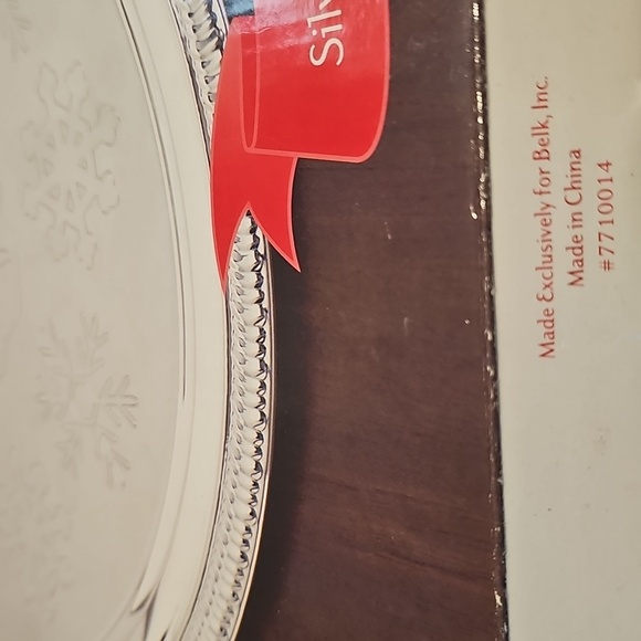 Belk 'Tis The Season' Holiday Santa Silver Plated Tray - Picture 5 of 5